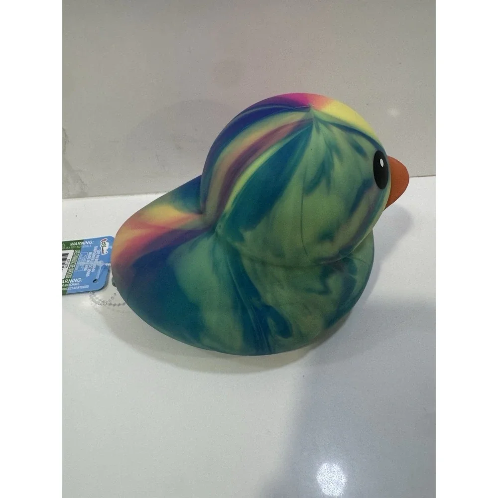 Squeeezy Jumbo Duck Tie Dye Squishy NWT Sensory Toy Stress Relief